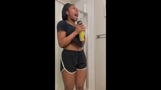 Terrified reaction to spider in Virginia, USA
