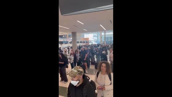 Long lines and delays at Houston airport amid government shutdown in Houston, USA