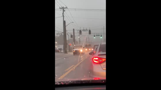 Thunderstorms cause flooding in Florida, USA