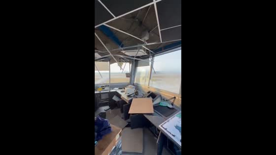 Earthquake aftermath at Mexico City airport control tower, Mexico