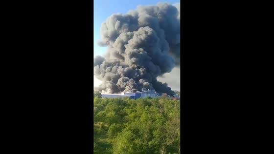 Russian drone strike sparks massive fire at Epicenter shopping center in Kryvyi Rih, Ukraine