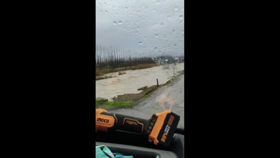 Storm causes flooding and road closures in Fuente Vaqueros, Spain