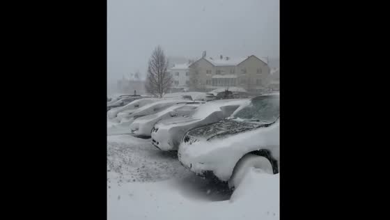 Heavy snowfall in Yuzhno-Sakhalinsk