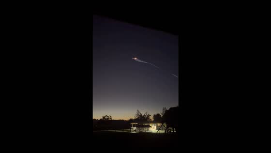 SpaceX Falcon 9 launch creates a glowing “space jellyfish” in Palatka, USA