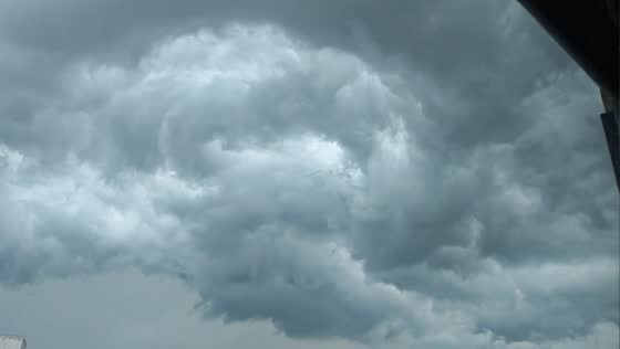 Swirling storm clouds signal severe weather in Liaoning, China