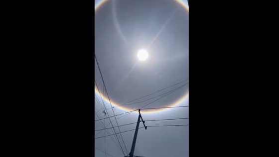 Solar halo captured in Preah Sihanouk, Cambodia