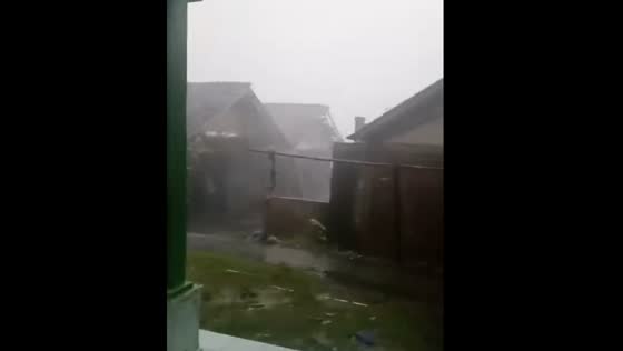 Strong winds damage houses in Pemalang, Central Java