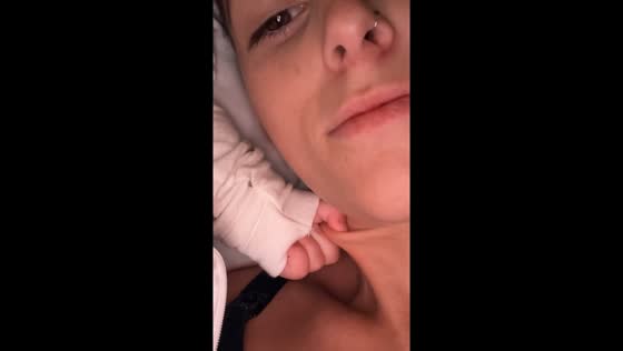 Little girl playfully pinched mom’s neck in North Port, Florida, USA