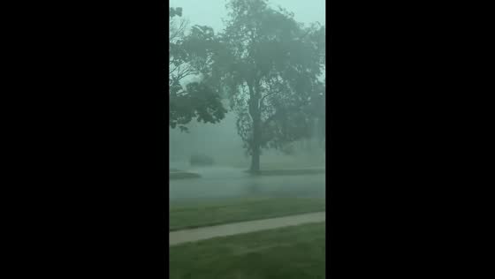 Tornado siren sounds as severe storms lash in Matteson, USA
