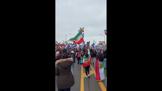 Hundreds of thousands rally for Iran in Toronto, Ontario, Canada