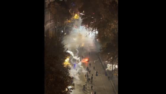 Protests in Tbilisi over EU bid suspension escalate with teargas and fireworks