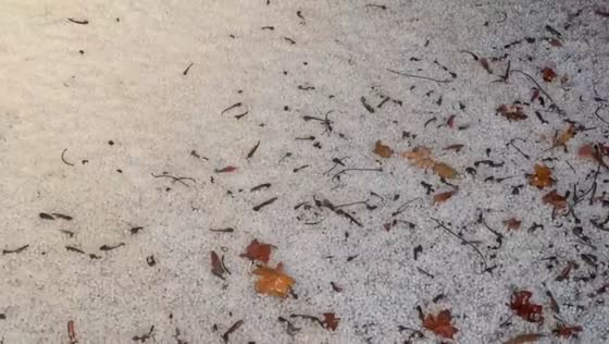 Powerful hailstorm covers streets in thick layer of ice in California, USA