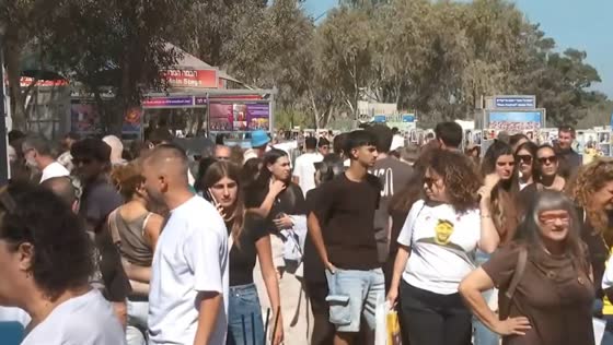 Commemoration at Nova Music Festival site on October 7 anniversary, Reim, Israel