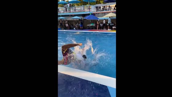 Video captures pool party slip in Lilburn, Georgia