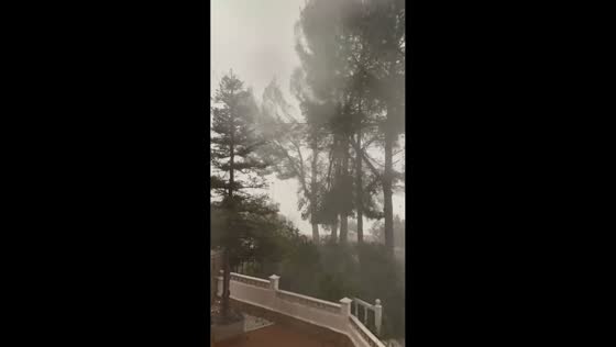 Storm unleashes winds of up to 132 km/h across Alcoy, Spain