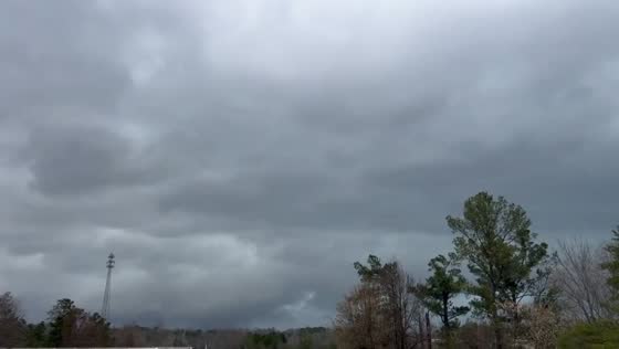 Approaching thunderstorm rumbles over Fultondale, Alabama, USA