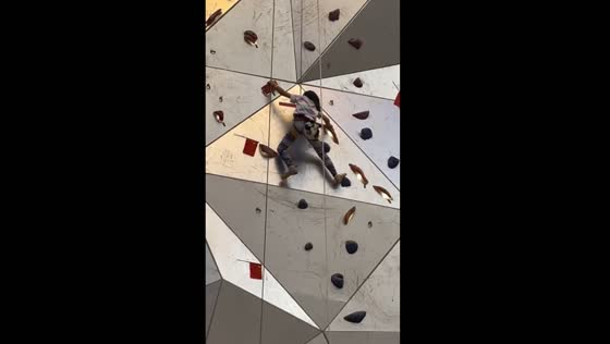 Fearless little climber: 18-meter mall ascent captured on video
