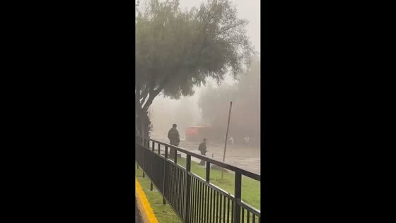 Flash flood and mudslide force student evacuations in Las Condes, Chile