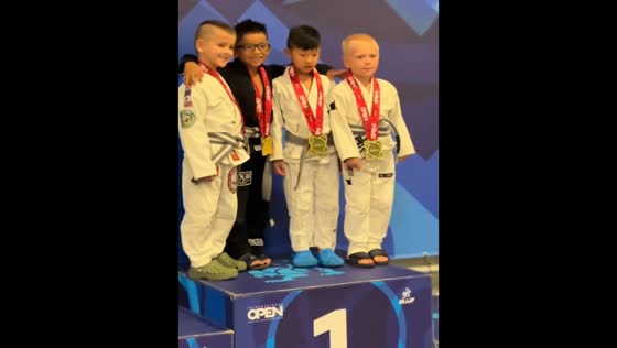 Kind moment on the podium at IBJJF tournament in Dallas, Texas