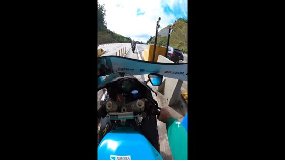 Motorcyclist pays toll with unexpected twist: toll bar mishap caught on video