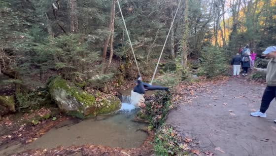 Swing slip accident at Pavliani Recreation Park in Pavliani, Greece