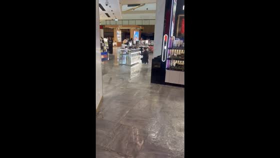 Storm causes flooding and power surges at Sydney airport in Sydney, Australia