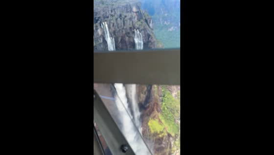 Aerial view reveals the towering beauty of Angel Falls in Bolívar, Venezuela