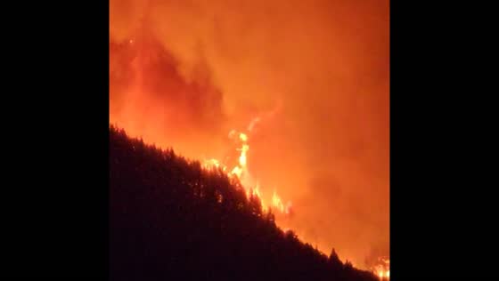 Massive wildfire roars through Candelaria, Tenerife