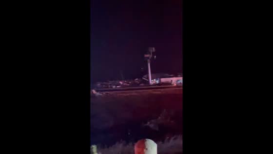Tornado destroys Shell gas station in Denton County, Texas