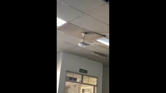 Ceiling fan with one blade spins steadily in Mendoza, Argentina