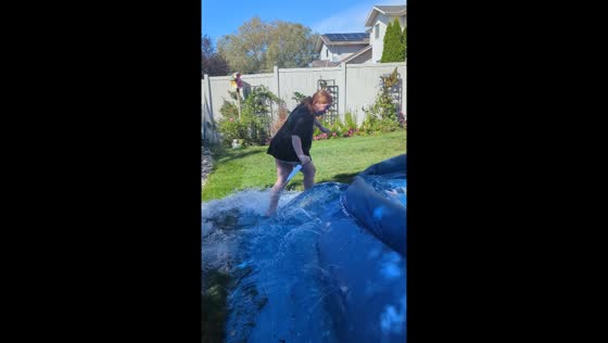Sister accidentally floods backyard while draining pool