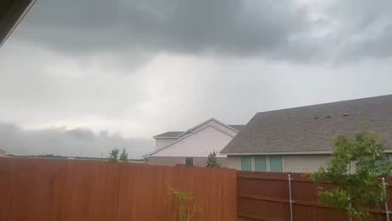 Shelf clouds roll over Springtown as severe storms approach Texas, USA