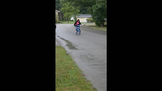 Boy crashes into a tree while racing his sister on a bicycle in Olympia Fields, Illinois, USA