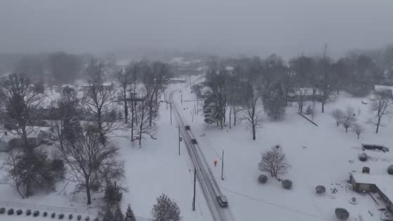 Heavy snowfall transforms Hildebran neighborhood during Winter Storm Fern in North Carolina, USA