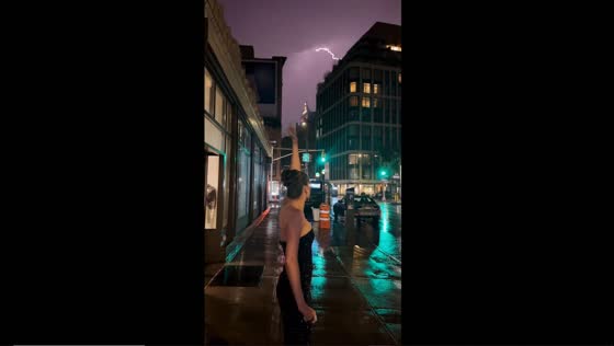 Accurate lightning prediction in New York rainstorm