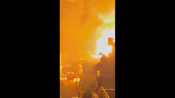 Major fire damages shops and homes after LPG cylinder explosions in Kathmandu, Nepal