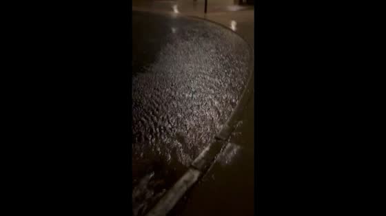 Floodwaters rise in Lindsay Ranch neighborhood in Gilbert, Arizona, USA
