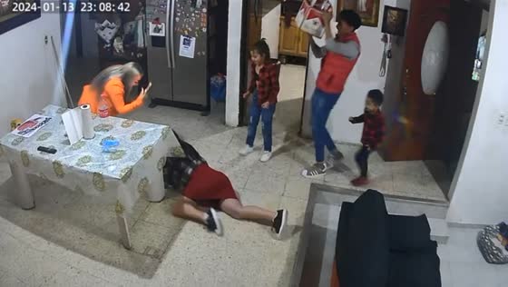 Joy turns to concern: woman slips amidst festive celebration