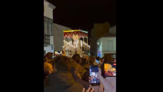 Tradition of Virgin Mary procession in Torredonjimeno, Spain