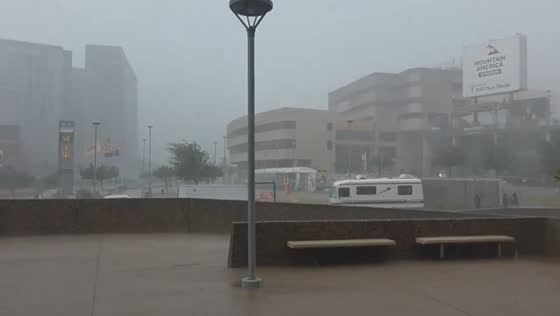 Sudden downpour soaks ASU campus in Arizona, USA