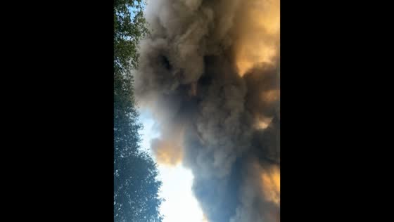 Large warehouse fire sends massive smoke over Milan, Italy