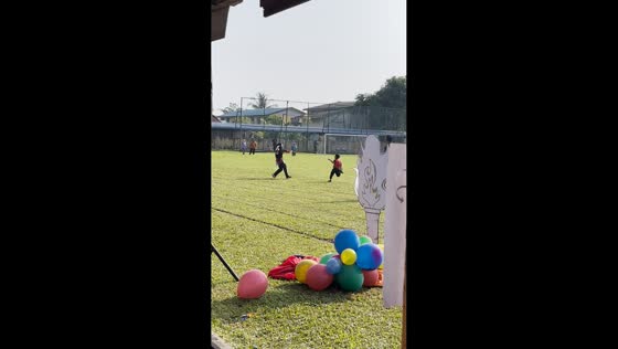 Child runs wrong way during sports day in Kepala Batas, Penang, Malaysia