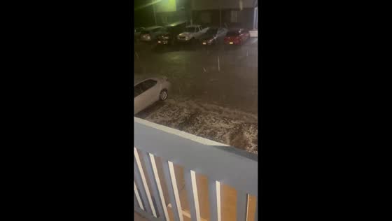 Severe hailstorm hits Farmington during early morning storms in Missouri, USA