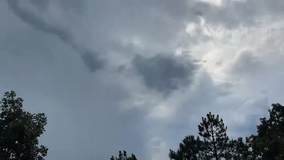 Incoming storm clouds shift across the sky in Arkansas, USA