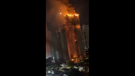 Massive blaze engulfs Recife high-rise