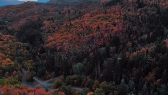 Autumn colors over Butterfield Canyon in Salt Lake, Utah, USA