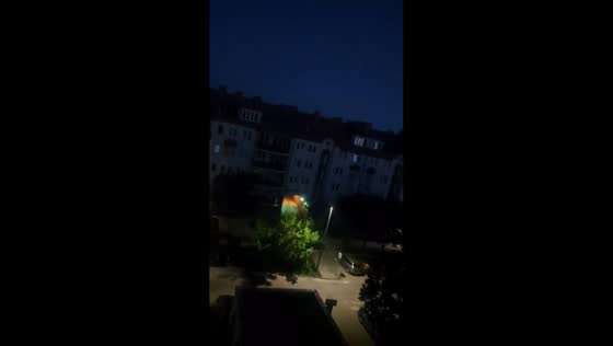 Air raid sirens sound over houses and buildings in Lublin, Poland