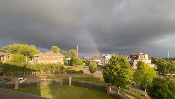 Double rainbow captured in Little Rock, Arkansas, USA