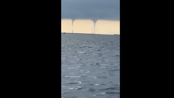 Multiple waterspouts spotted off Venice, Louisiana coast