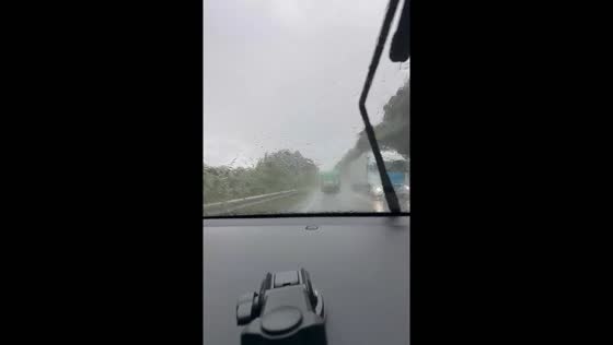 Heavy rain hits Shizuoka, Japan as typhoon Shanshan approaches